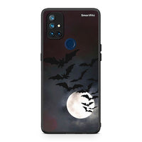 Thumbnail for OnePlus Nord N10 5G Halloween Bat Night Θήκη από τη Smartfits με σχέδιο στο πίσω μέρος και μαύρο περίβλημα | Smartphone case with colorful back and black bezels by Smartfits