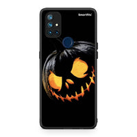 Thumbnail for OnePlus Nord N10 5G Halloween Scary Pumpkin Θήκη από τη Smartfits με σχέδιο στο πίσω μέρος και μαύρο περίβλημα | Smartphone case with colorful back and black bezels by Smartfits