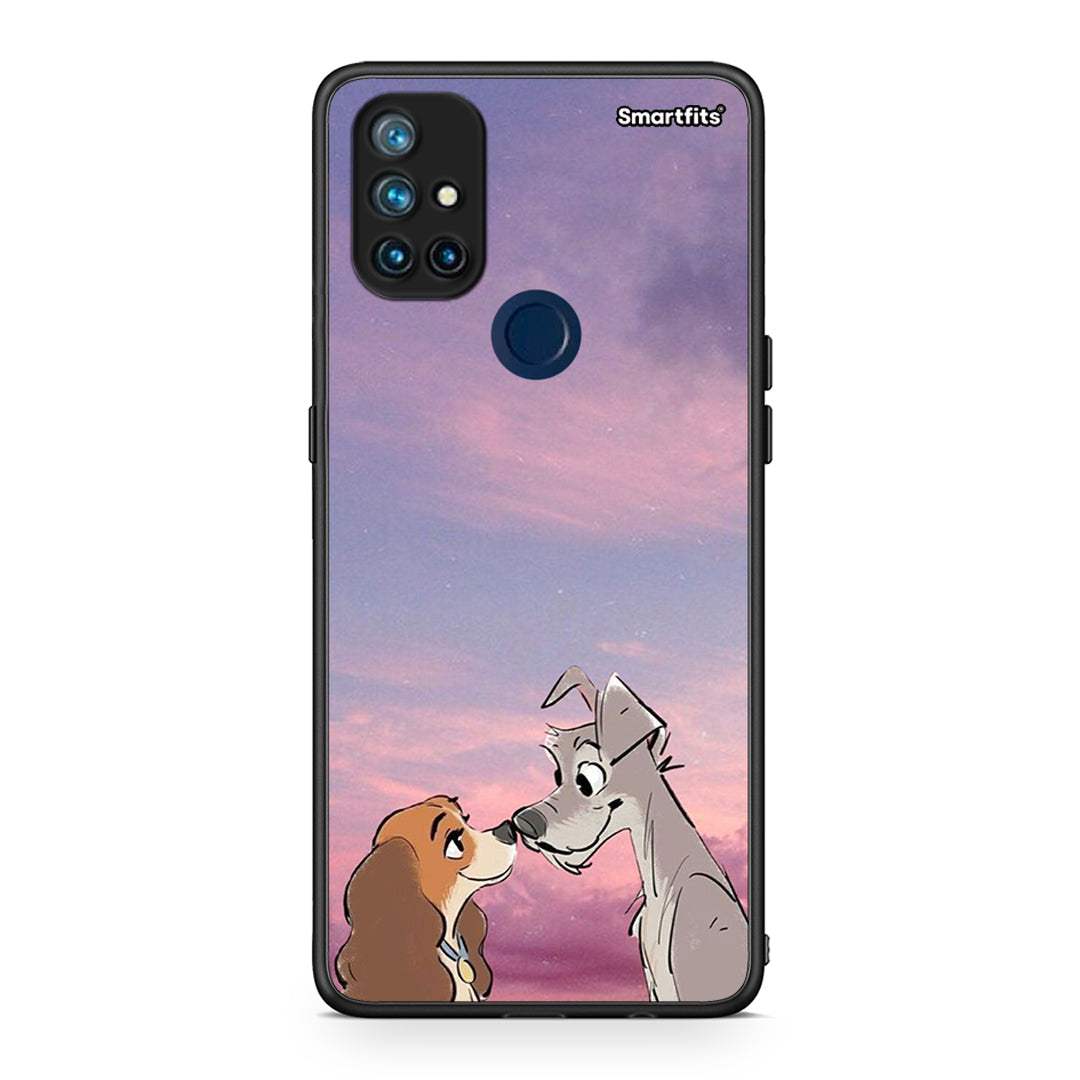 OnePlus Nord N10 5G Lady And Tramp θήκη από τη Smartfits με σχέδιο στο πίσω μέρος και μαύρο περίβλημα | Smartphone case with colorful back and black bezels by Smartfits