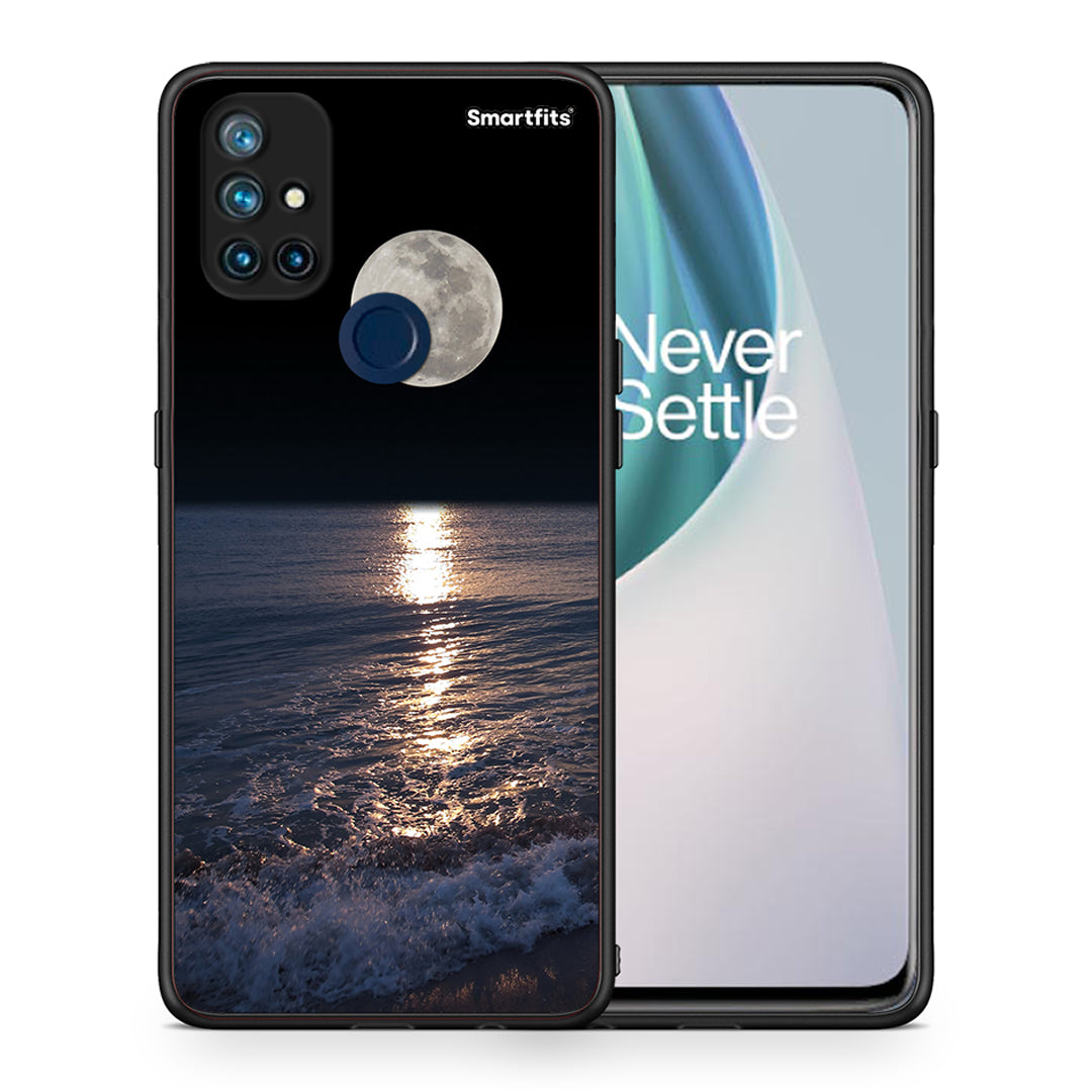 Θήκη OnePlus Nord N10 5G Moon Landscape από τη Smartfits με σχέδιο στο πίσω μέρος και μαύρο περίβλημα | OnePlus Nord N10 5G Moon Landscape case with colorful back and black bezels