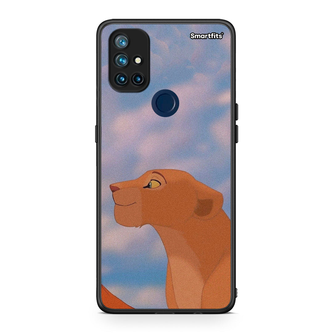 OnePlus Nord N10 5G Lion Love 2 Θήκη Αγίου Βαλεντίνου από τη Smartfits με σχέδιο στο πίσω μέρος και μαύρο περίβλημα | Smartphone case with colorful back and black bezels by Smartfits