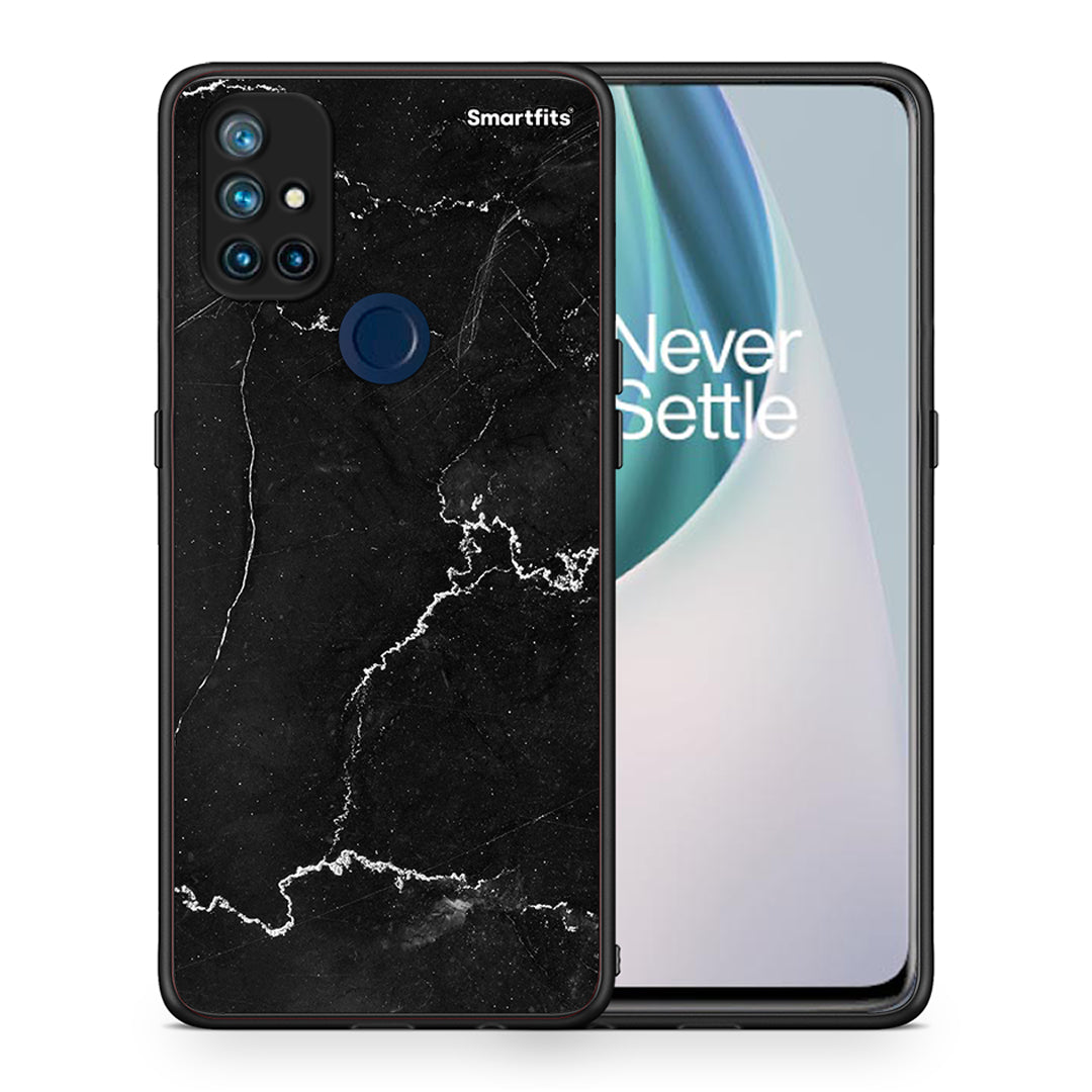 Θήκη OnePlus Nord N10 5G Marble Black από τη Smartfits με σχέδιο στο πίσω μέρος και μαύρο περίβλημα | OnePlus Nord N10 5G Marble Black case with colorful back and black bezels