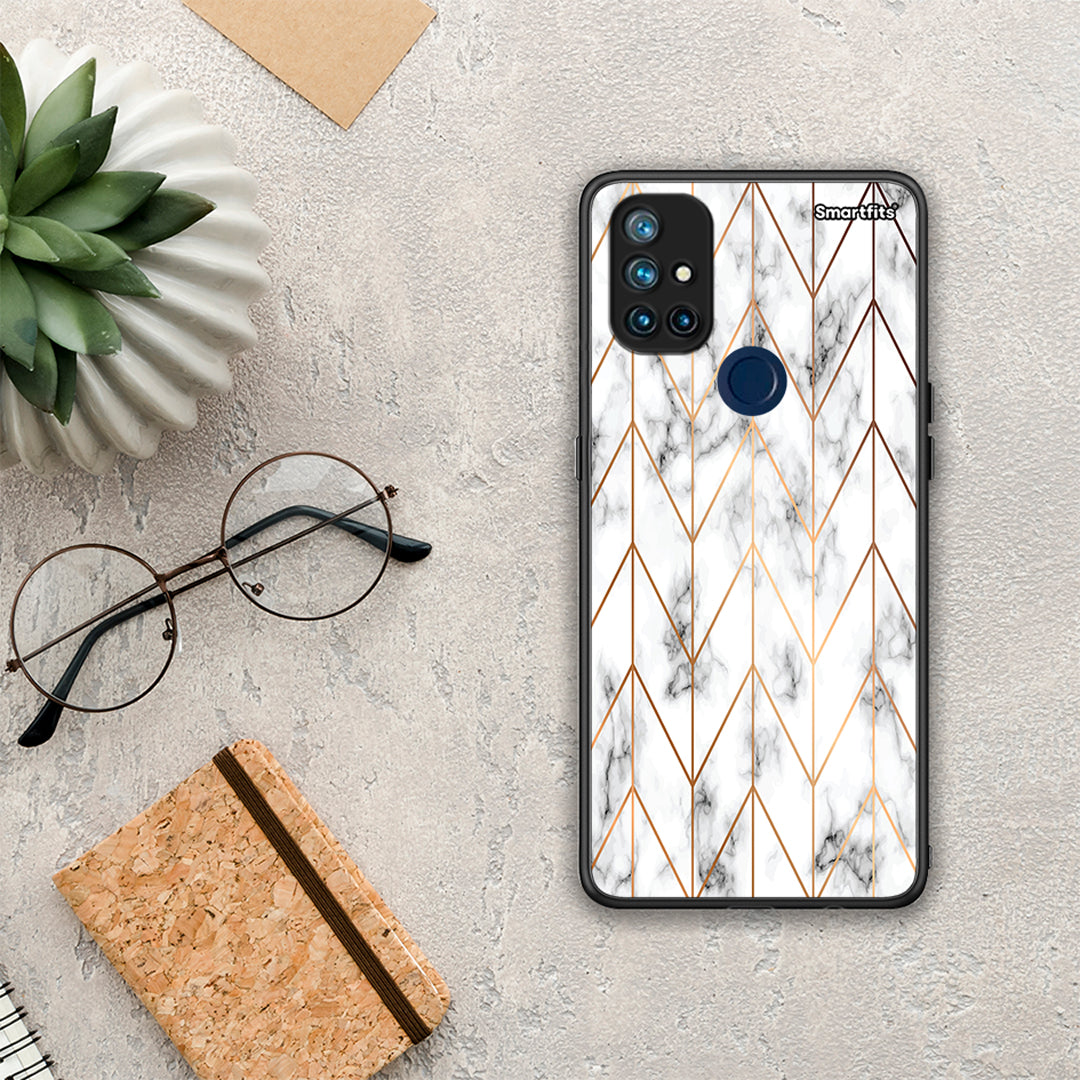 Marble Gold Geometric - OnePlus Nord N10 5G case