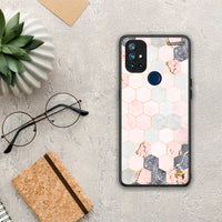 Thumbnail for Marble Hexagon Pink - OnePlus Nord N10 5G case