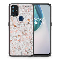 Thumbnail for Θήκη OnePlus Nord N10 5G Marble Terrazzo από τη Smartfits με σχέδιο στο πίσω μέρος και μαύρο περίβλημα | OnePlus Nord N10 5G Marble Terrazzo case with colorful back and black bezels