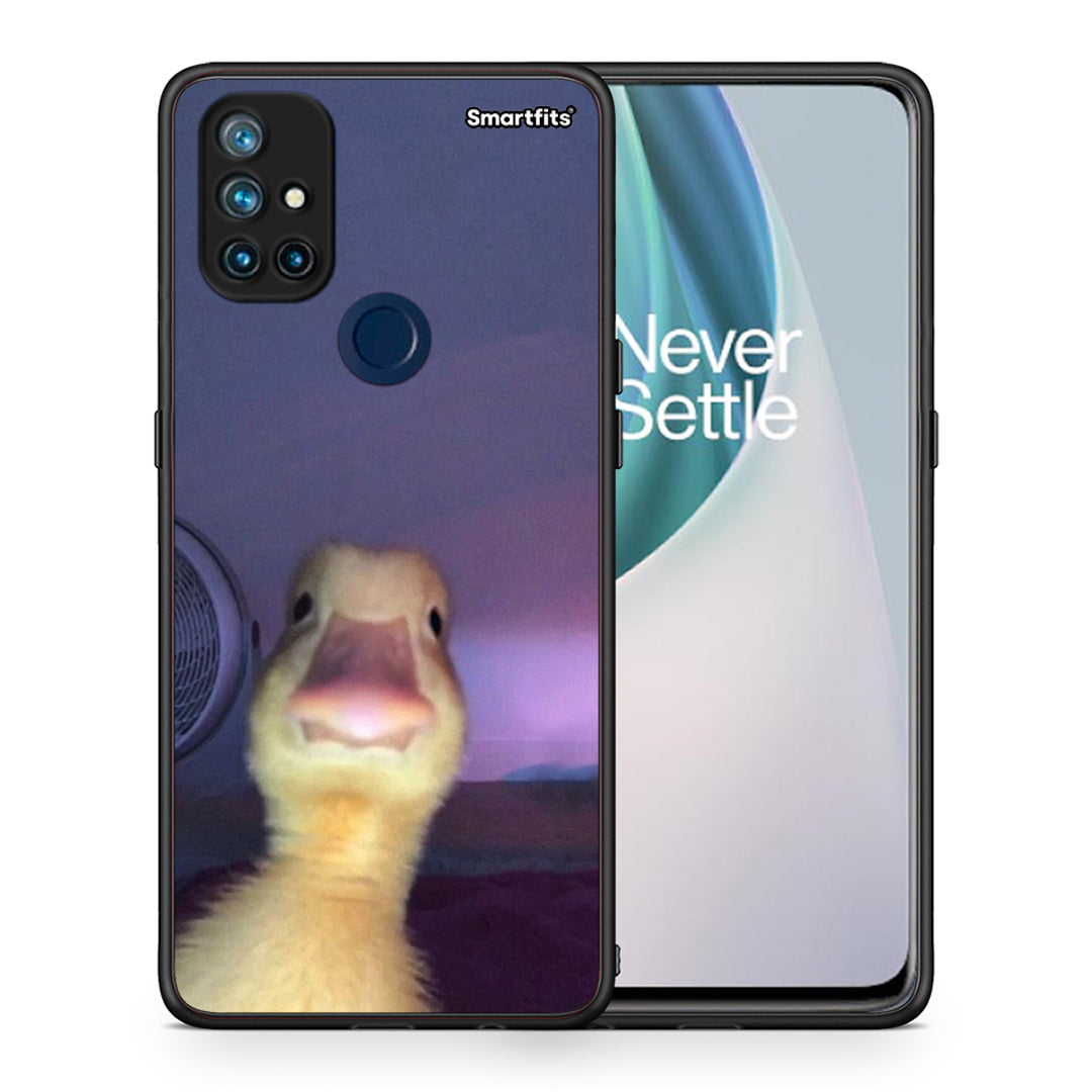 Θήκη OnePlus Nord N10 5G Meme Duck από τη Smartfits με σχέδιο στο πίσω μέρος και μαύρο περίβλημα | OnePlus Nord N10 5G Meme Duck case with colorful back and black bezels