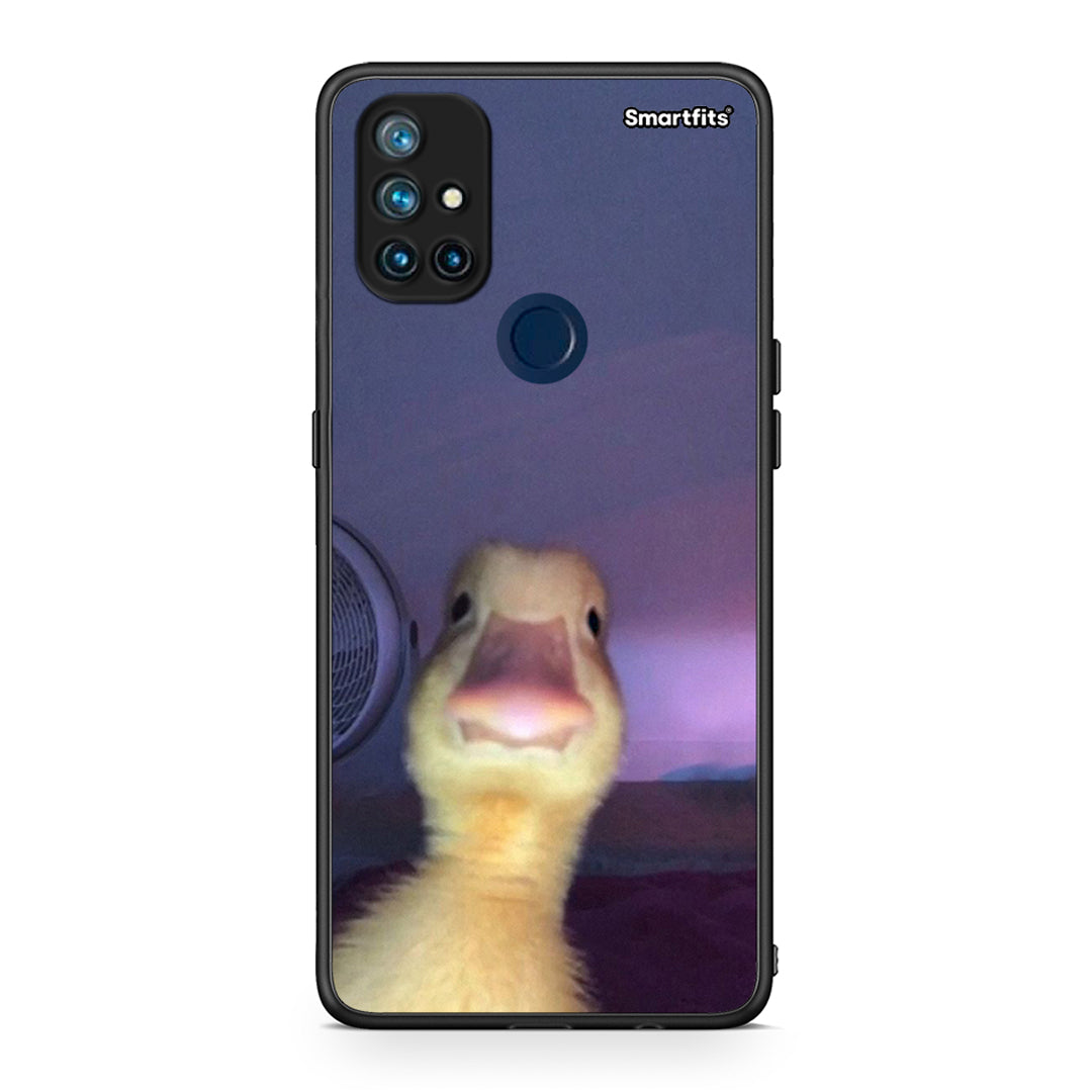 OnePlus Nord N10 5G Meme Duck θήκη από τη Smartfits με σχέδιο στο πίσω μέρος και μαύρο περίβλημα | Smartphone case with colorful back and black bezels by Smartfits