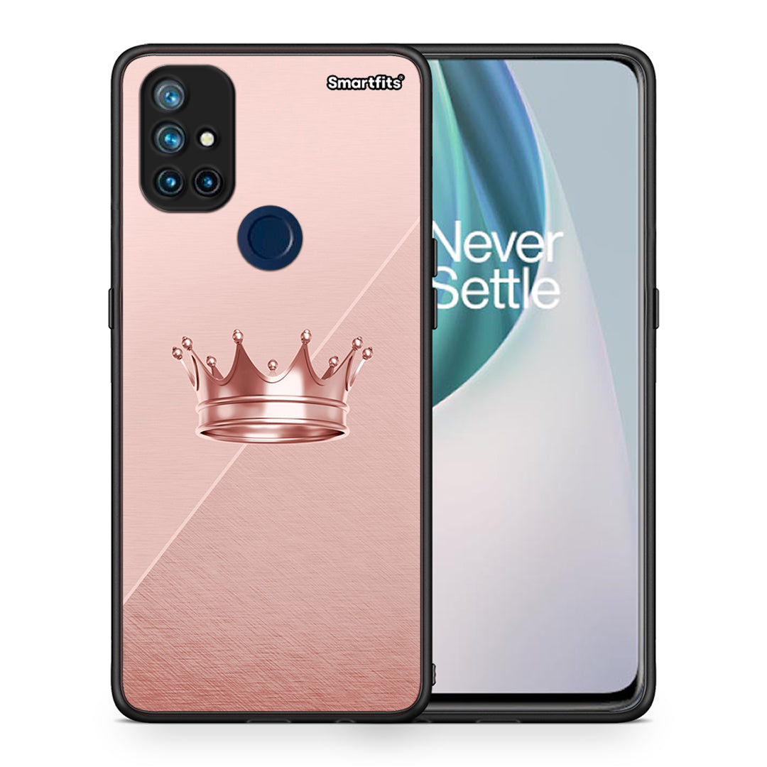 Θήκη OnePlus Nord N10 5G Crown Minimal από τη Smartfits με σχέδιο στο πίσω μέρος και μαύρο περίβλημα | OnePlus Nord N10 5G Crown Minimal case with colorful back and black bezels