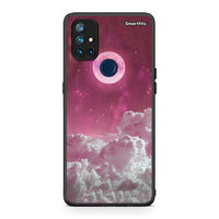 Thumbnail for OnePlus Nord N10 5G Pink Moon Θήκη από τη Smartfits με σχέδιο στο πίσω μέρος και μαύρο περίβλημα | Smartphone case with colorful back and black bezels by Smartfits