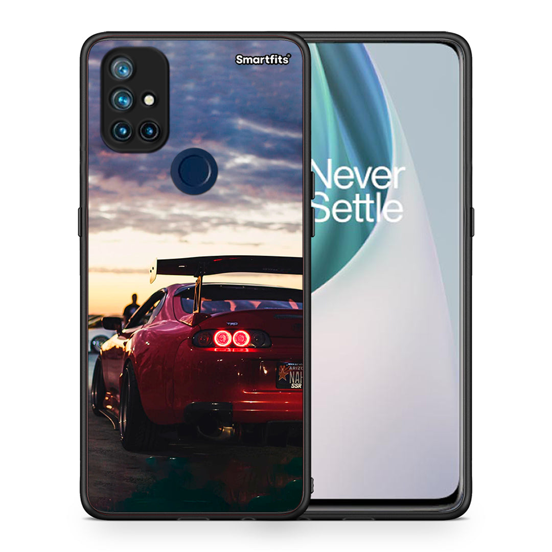 Θήκη OnePlus Nord N10 5G Racing Supra από τη Smartfits με σχέδιο στο πίσω μέρος και μαύρο περίβλημα | OnePlus Nord N10 5G Racing Supra case with colorful back and black bezels