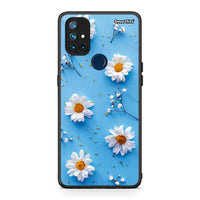 Thumbnail for OnePlus Nord N10 5G Real Daisies θήκη από τη Smartfits με σχέδιο στο πίσω μέρος και μαύρο περίβλημα | Smartphone case with colorful back and black bezels by Smartfits