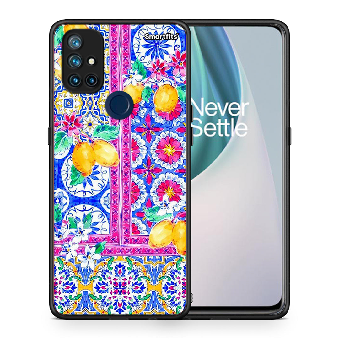 Θήκη OnePlus Nord N10 5G Retro Spring από τη Smartfits με σχέδιο στο πίσω μέρος και μαύρο περίβλημα | OnePlus Nord N10 5G Retro Spring case with colorful back and black bezels