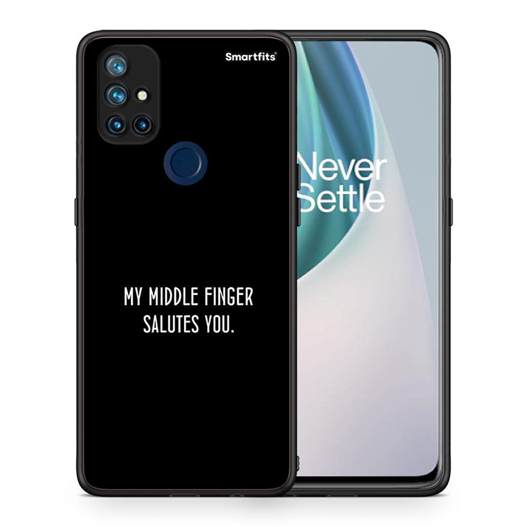 Θήκη OnePlus Nord N10 5G Salute από τη Smartfits με σχέδιο στο πίσω μέρος και μαύρο περίβλημα | OnePlus Nord N10 5G Salute case with colorful back and black bezels