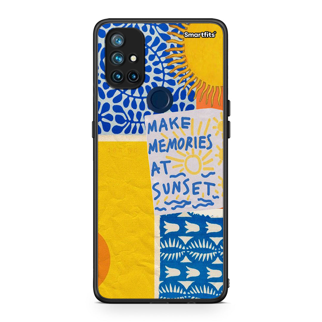 OnePlus Nord N10 5G Sunset Memories Θήκη από τη Smartfits με σχέδιο στο πίσω μέρος και μαύρο περίβλημα | Smartphone case with colorful back and black bezels by Smartfits