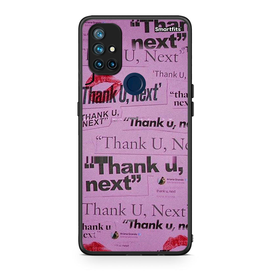 OnePlus Nord N10 5G Thank You Next Θήκη Αγίου Βαλεντίνου από τη Smartfits με σχέδιο στο πίσω μέρος και μαύρο περίβλημα | Smartphone case with colorful back and black bezels by Smartfits