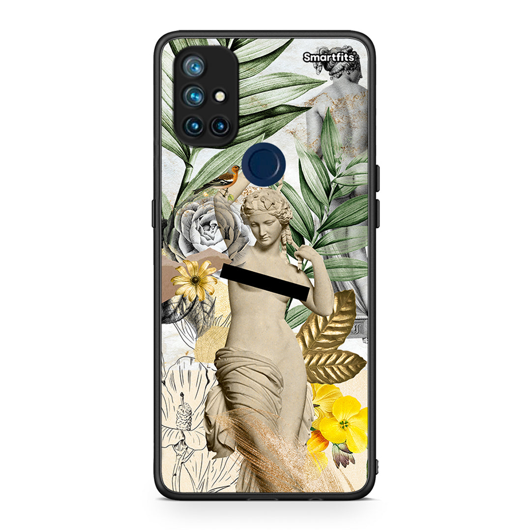 OnePlus Nord N10 5G Woman Statue θήκη από τη Smartfits με σχέδιο στο πίσω μέρος και μαύρο περίβλημα | Smartphone case with colorful back and black bezels by Smartfits