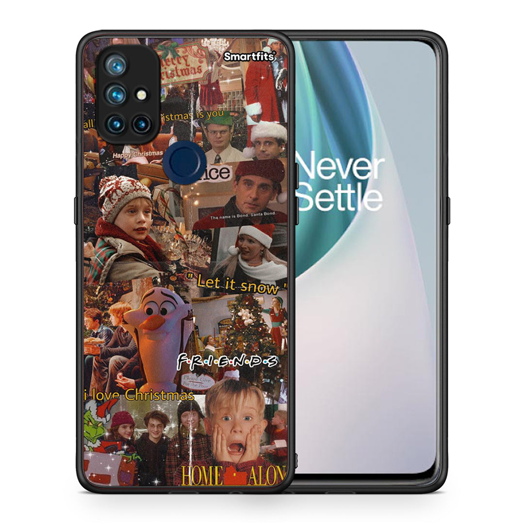 Θήκη OnePlus Nord N10 5G Xmas Wishes από τη Smartfits με σχέδιο στο πίσω μέρος και μαύρο περίβλημα | OnePlus Nord N10 5G Xmas Wishes case with colorful back and black bezels