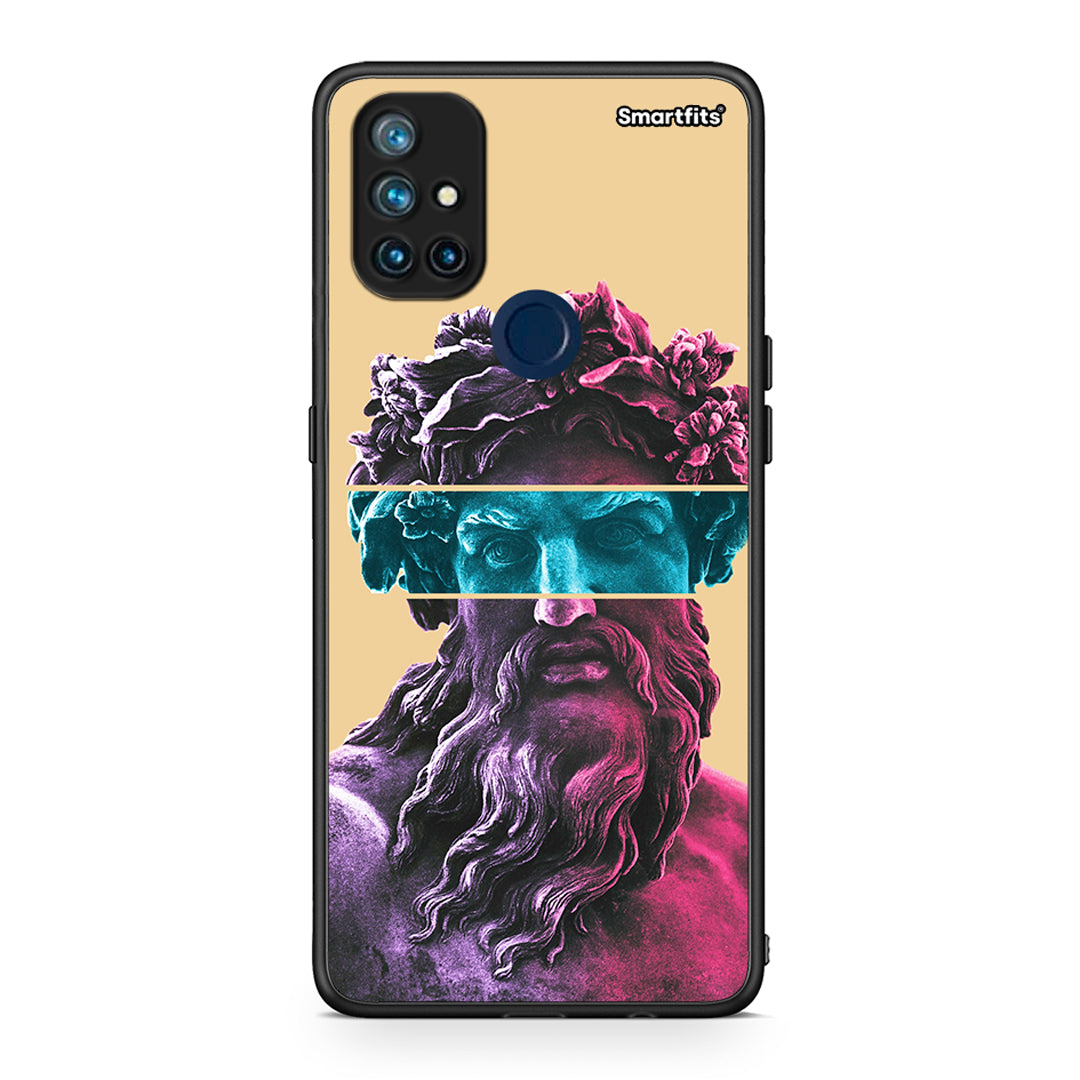 OnePlus Nord N10 5G Zeus Art Θήκη Αγίου Βαλεντίνου από τη Smartfits με σχέδιο στο πίσω μέρος και μαύρο περίβλημα | Smartphone case with colorful back and black bezels by Smartfits