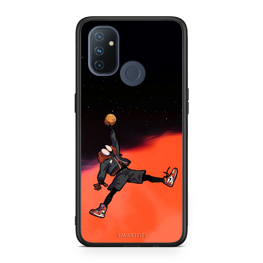 OnePlus Nord N100 Basketball Hero θήκη από τη Smartfits με σχέδιο στο πίσω μέρος και μαύρο περίβλημα | Smartphone case with colorful back and black bezels by Smartfits