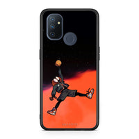Thumbnail for OnePlus Nord N100 Basketball Hero θήκη από τη Smartfits με σχέδιο στο πίσω μέρος και μαύρο περίβλημα | Smartphone case with colorful back and black bezels by Smartfits