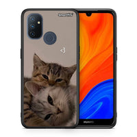 Thumbnail for Θήκη OnePlus Nord N100 Cats In Love από τη Smartfits με σχέδιο στο πίσω μέρος και μαύρο περίβλημα | OnePlus Nord N100 Cats In Love case with colorful back and black bezels