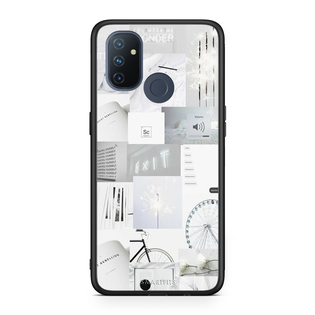 OnePlus Nord N100 Collage Make Me Wonder Θήκη Αγίου Βαλεντίνου από τη Smartfits με σχέδιο στο πίσω μέρος και μαύρο περίβλημα | Smartphone case with colorful back and black bezels by Smartfits