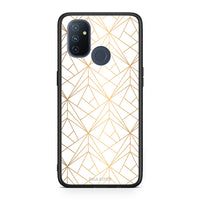 Thumbnail for 111 - OnePlus Nord N100 Luxury White Geometric case, cover, bumper