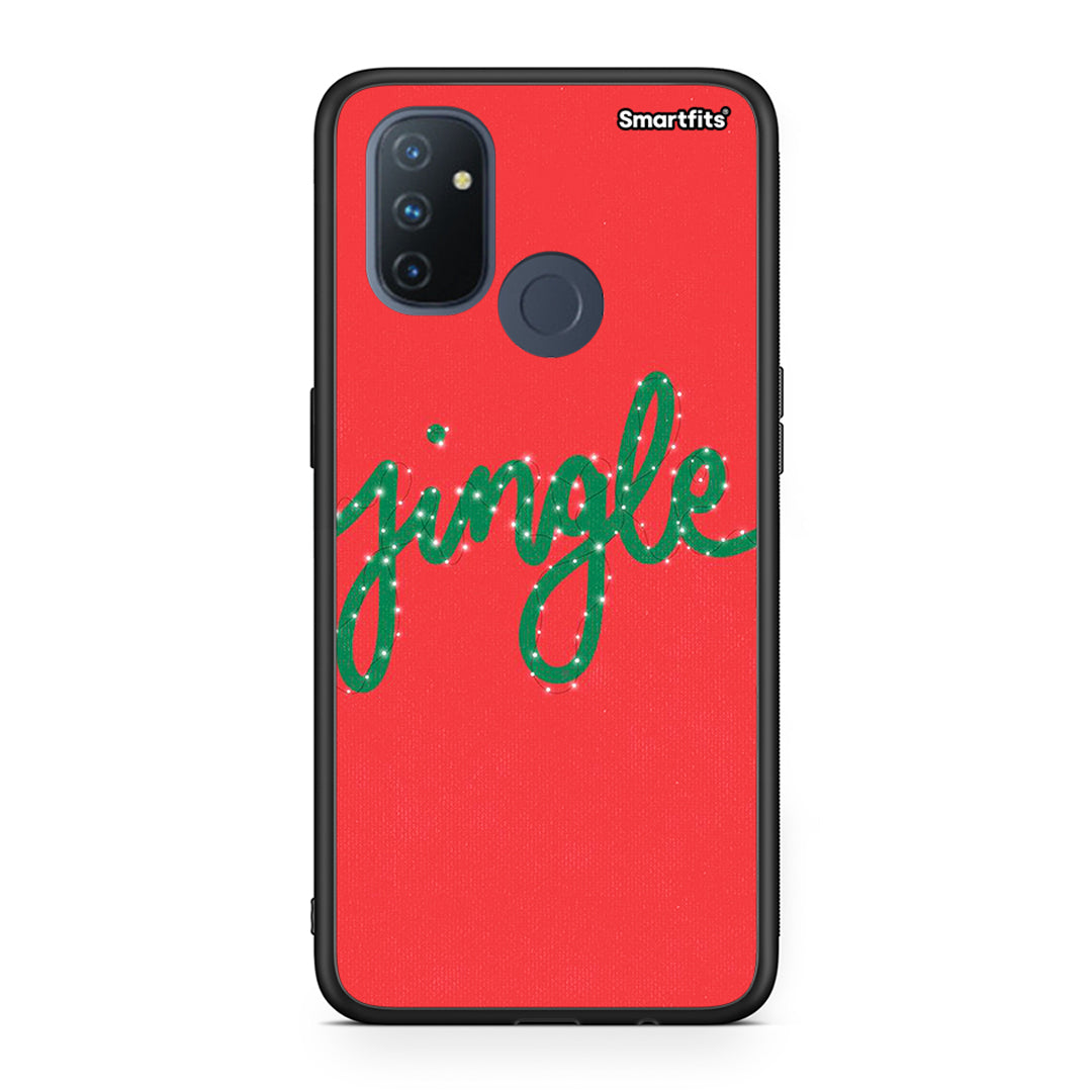 OnePlus Nord N100 Jingle Xmas θήκη από τη Smartfits με σχέδιο στο πίσω μέρος και μαύρο περίβλημα | Smartphone case with colorful back and black bezels by Smartfits