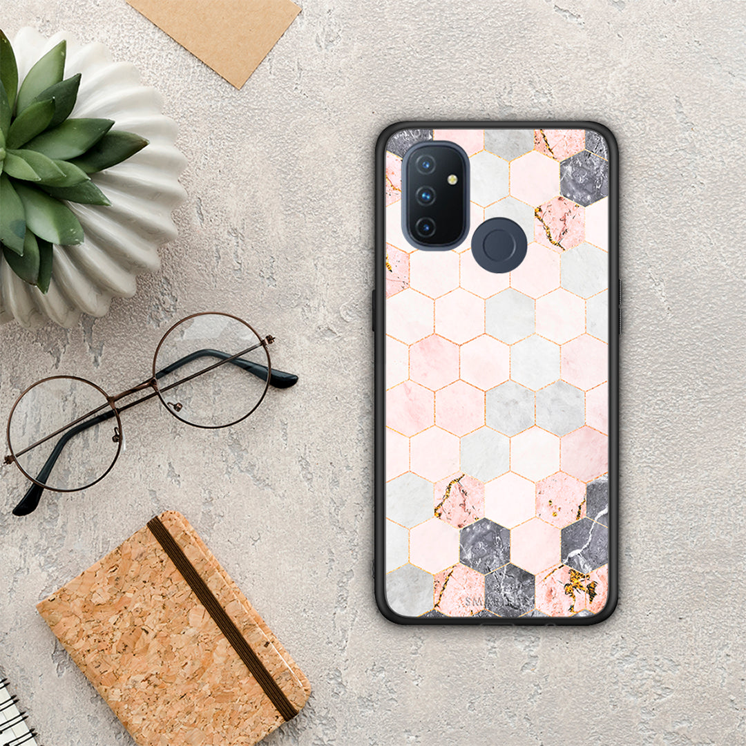 Marble Hexagon Pink - OnePlus Nord N100 Case