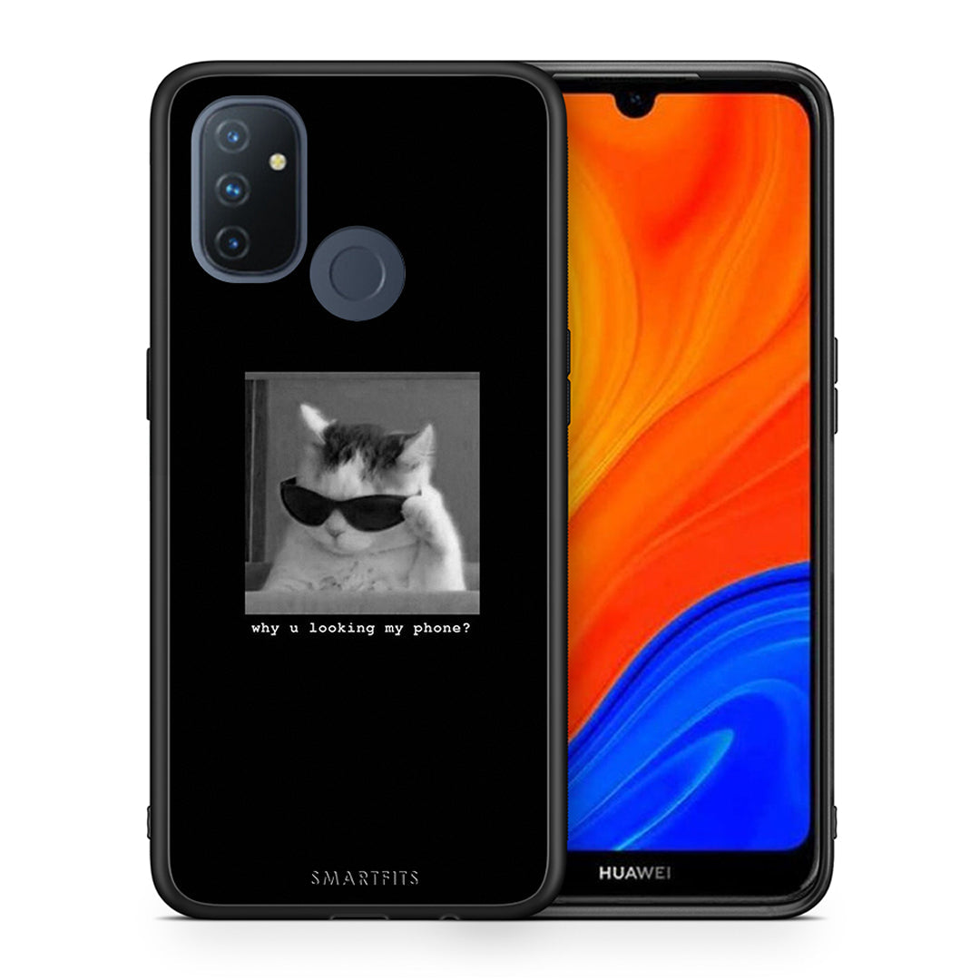 Θήκη OnePlus Nord N100 Meme Cat από τη Smartfits με σχέδιο στο πίσω μέρος και μαύρο περίβλημα | OnePlus Nord N100 Meme Cat case with colorful back and black bezels