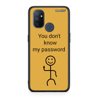 Thumbnail for OnePlus Nord N100 My Password Θήκη από τη Smartfits με σχέδιο στο πίσω μέρος και μαύρο περίβλημα | Smartphone case with colorful back and black bezels by Smartfits