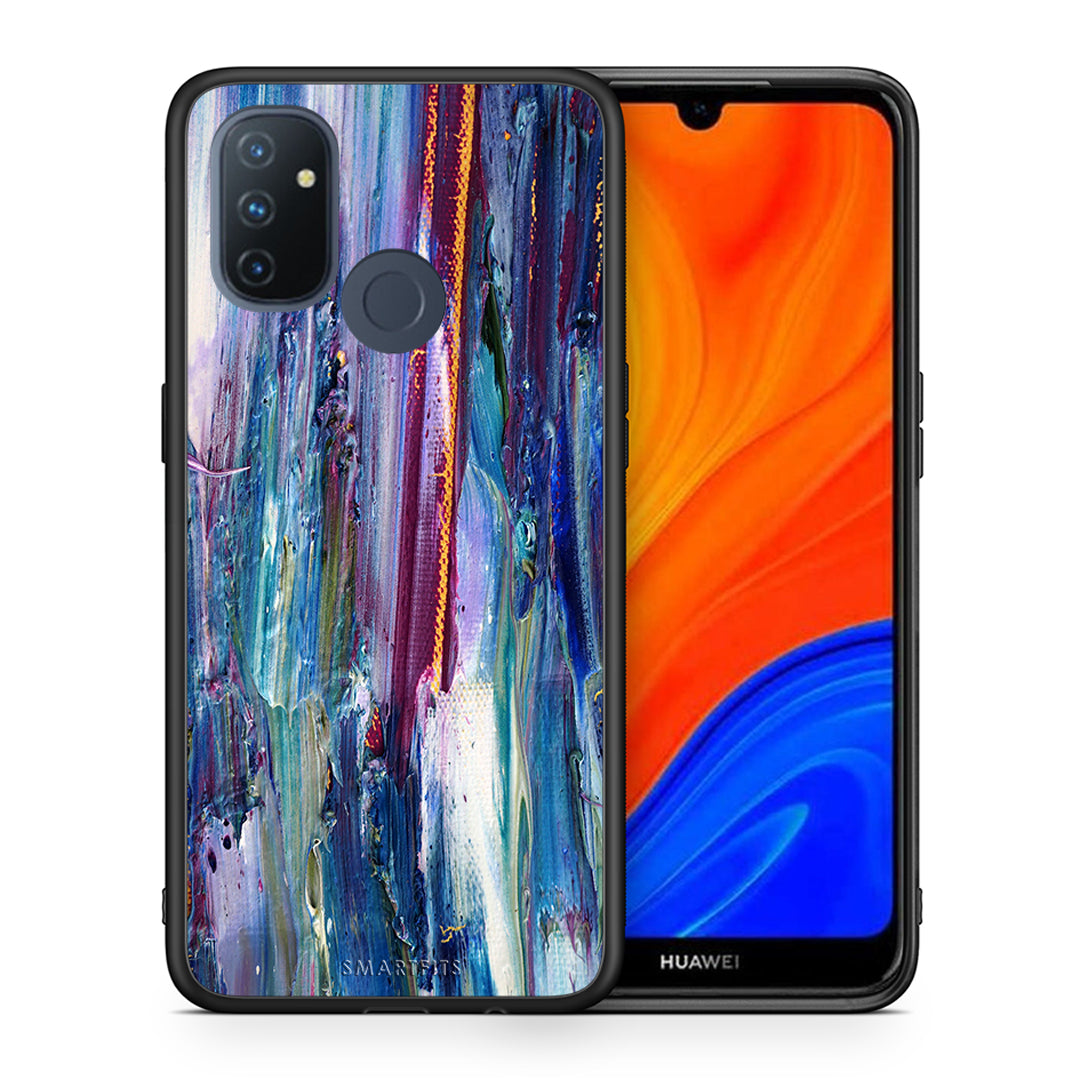 Θήκη OnePlus Nord N100 Winter Paint από τη Smartfits με σχέδιο στο πίσω μέρος και μαύρο περίβλημα | OnePlus Nord N100 Winter Paint case with colorful back and black bezels