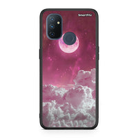Thumbnail for OnePlus Nord N100 Pink Moon Θήκη από τη Smartfits με σχέδιο στο πίσω μέρος και μαύρο περίβλημα | Smartphone case with colorful back and black bezels by Smartfits