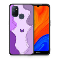 Thumbnail for Θήκη Αγίου Βαλεντίνου OnePlus Nord N100 Purple Mariposa από τη Smartfits με σχέδιο στο πίσω μέρος και μαύρο περίβλημα | OnePlus Nord N100 Purple Mariposa case with colorful back and black bezels