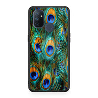 Thumbnail for OnePlus Nord N100 Real Peacock Feathers θήκη από τη Smartfits με σχέδιο στο πίσω μέρος και μαύρο περίβλημα | Smartphone case with colorful back and black bezels by Smartfits