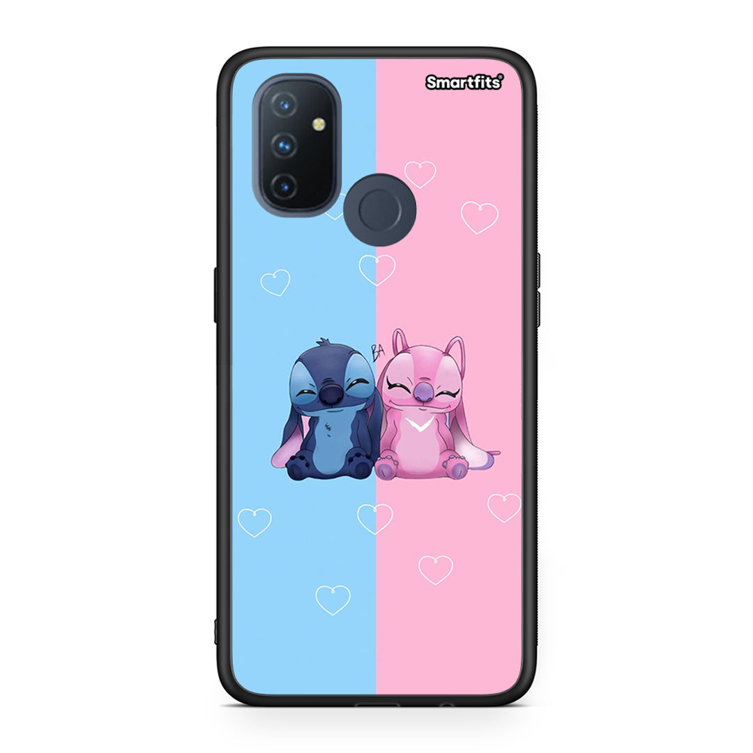 OnePlus Nord N100 Stitch And Angel θήκη από τη Smartfits με σχέδιο στο πίσω μέρος και μαύρο περίβλημα | Smartphone case with colorful back and black bezels by Smartfits