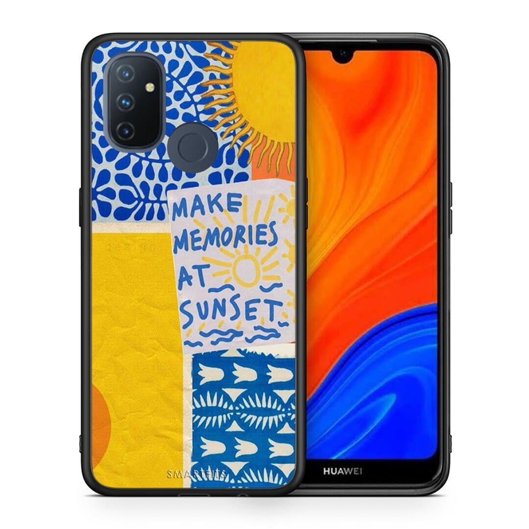 Θήκη OnePlus Nord N100 Sunset Memories από τη Smartfits με σχέδιο στο πίσω μέρος και μαύρο περίβλημα | OnePlus Nord N100 Sunset Memories case with colorful back and black bezels