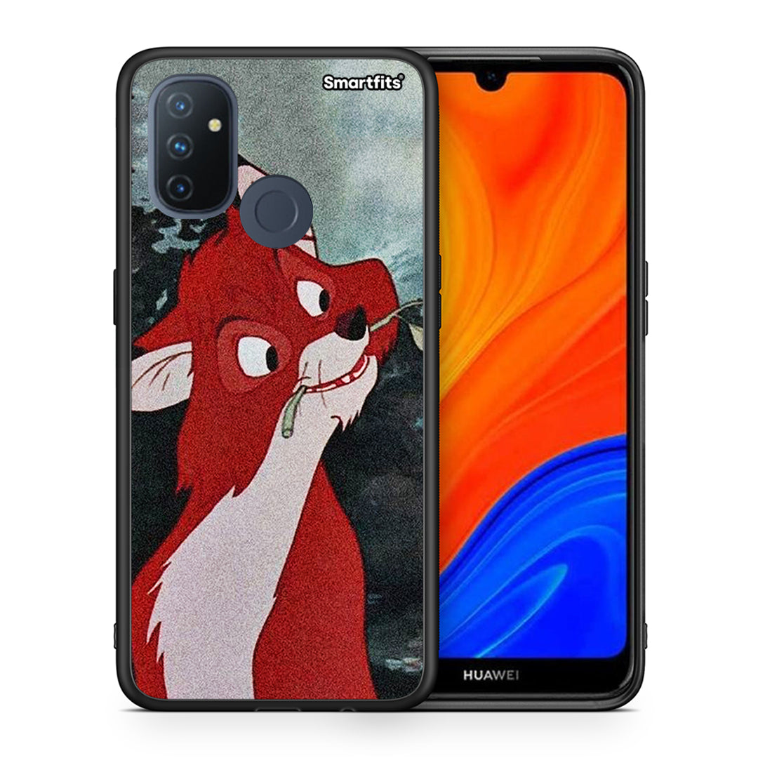 Θήκη OnePlus Nord N100 Tod And Vixey Love 1 από τη Smartfits με σχέδιο στο πίσω μέρος και μαύρο περίβλημα | OnePlus Nord N100 Tod And Vixey Love 1 case with colorful back and black bezels