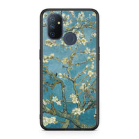 Thumbnail for OnePlus Nord N100 White Blossoms θήκη από τη Smartfits με σχέδιο στο πίσω μέρος και μαύρο περίβλημα | Smartphone case with colorful back and black bezels by Smartfits