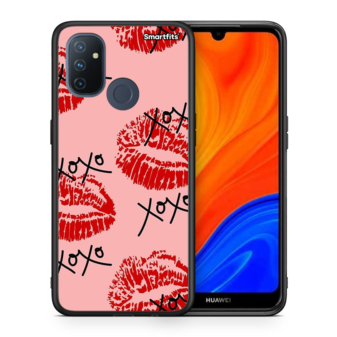 Θήκη OnePlus Nord N100 XOXO Lips από τη Smartfits με σχέδιο στο πίσω μέρος και μαύρο περίβλημα | OnePlus Nord N100 XOXO Lips case with colorful back and black bezels