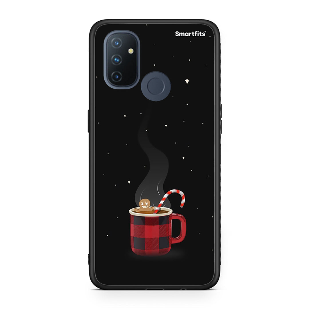 OnePlus Nord N100 Xmas Bathing θήκη από τη Smartfits με σχέδιο στο πίσω μέρος και μαύρο περίβλημα | Smartphone case with colorful back and black bezels by Smartfits