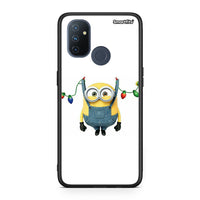 Thumbnail for OnePlus Nord N100 Xmas Minion Lights θήκη από τη Smartfits με σχέδιο στο πίσω μέρος και μαύρο περίβλημα | Smartphone case with colorful back and black bezels by Smartfits