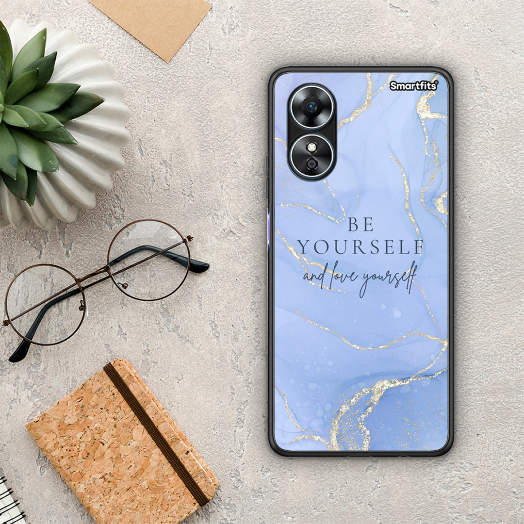 Θήκη Oppo A17 Be Yourself από τη Smartfits με σχέδιο στο πίσω μέρος και μαύρο περίβλημα | Oppo A17 Be Yourself Case with Colorful Back and Black Bezels