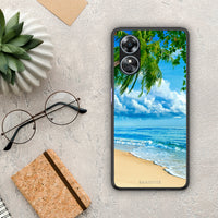 Thumbnail for Θήκη Oppo A17 Beautiful Beach από τη Smartfits με σχέδιο στο πίσω μέρος και μαύρο περίβλημα | Oppo A17 Beautiful Beach Case with Colorful Back and Black Bezels