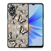 Thumbnail for Θήκη Oppo A17 Boho Butterflies από τη Smartfits με σχέδιο στο πίσω μέρος και μαύρο περίβλημα | Oppo A17 Boho Butterflies Case with Colorful Back and Black Bezels