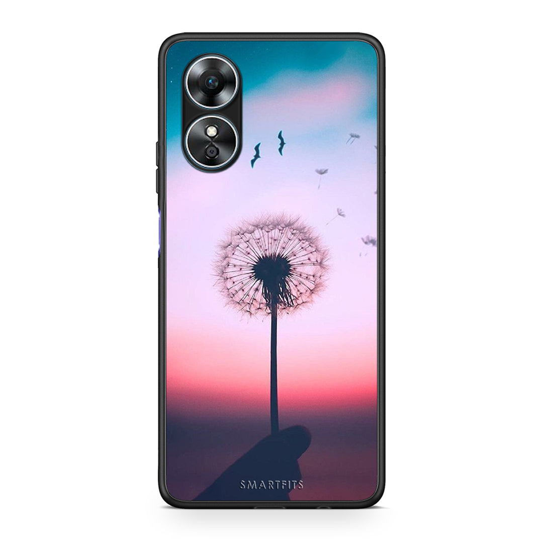 Θήκη Oppo A17 Boho Wish από τη Smartfits με σχέδιο στο πίσω μέρος και μαύρο περίβλημα | Oppo A17 Boho Wish Case with Colorful Back and Black Bezels