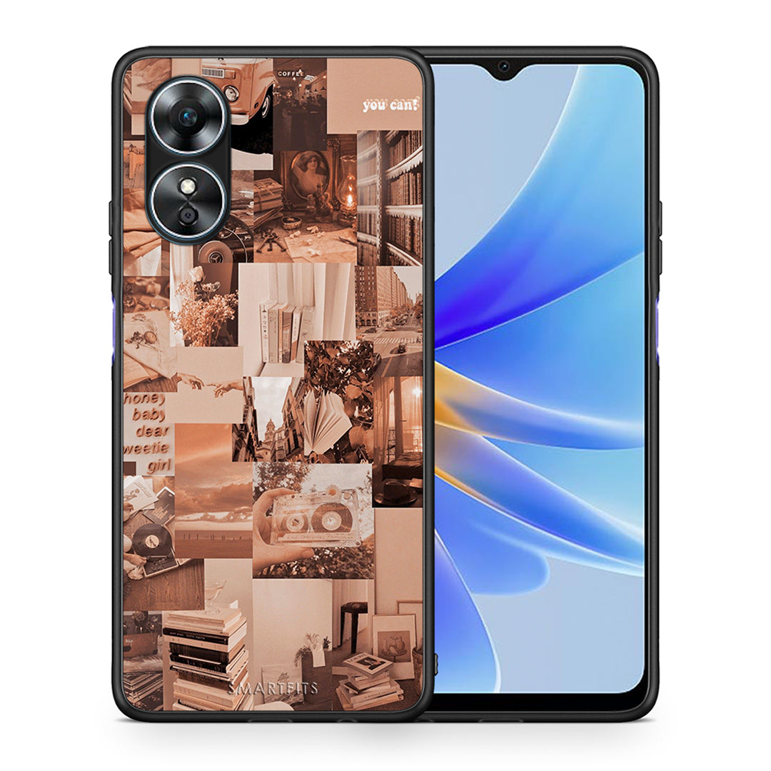 Θήκη Oppo A17 Collage You Can από τη Smartfits με σχέδιο στο πίσω μέρος και μαύρο περίβλημα | Oppo A17 Collage You Can Case with Colorful Back and Black Bezels