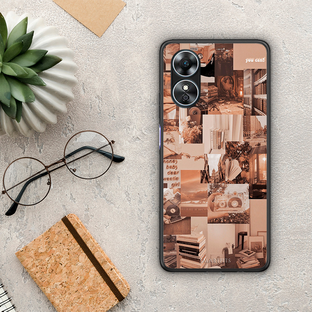 Θήκη Oppo A17 Collage You Can από τη Smartfits με σχέδιο στο πίσω μέρος και μαύρο περίβλημα | Oppo A17 Collage You Can Case with Colorful Back and Black Bezels