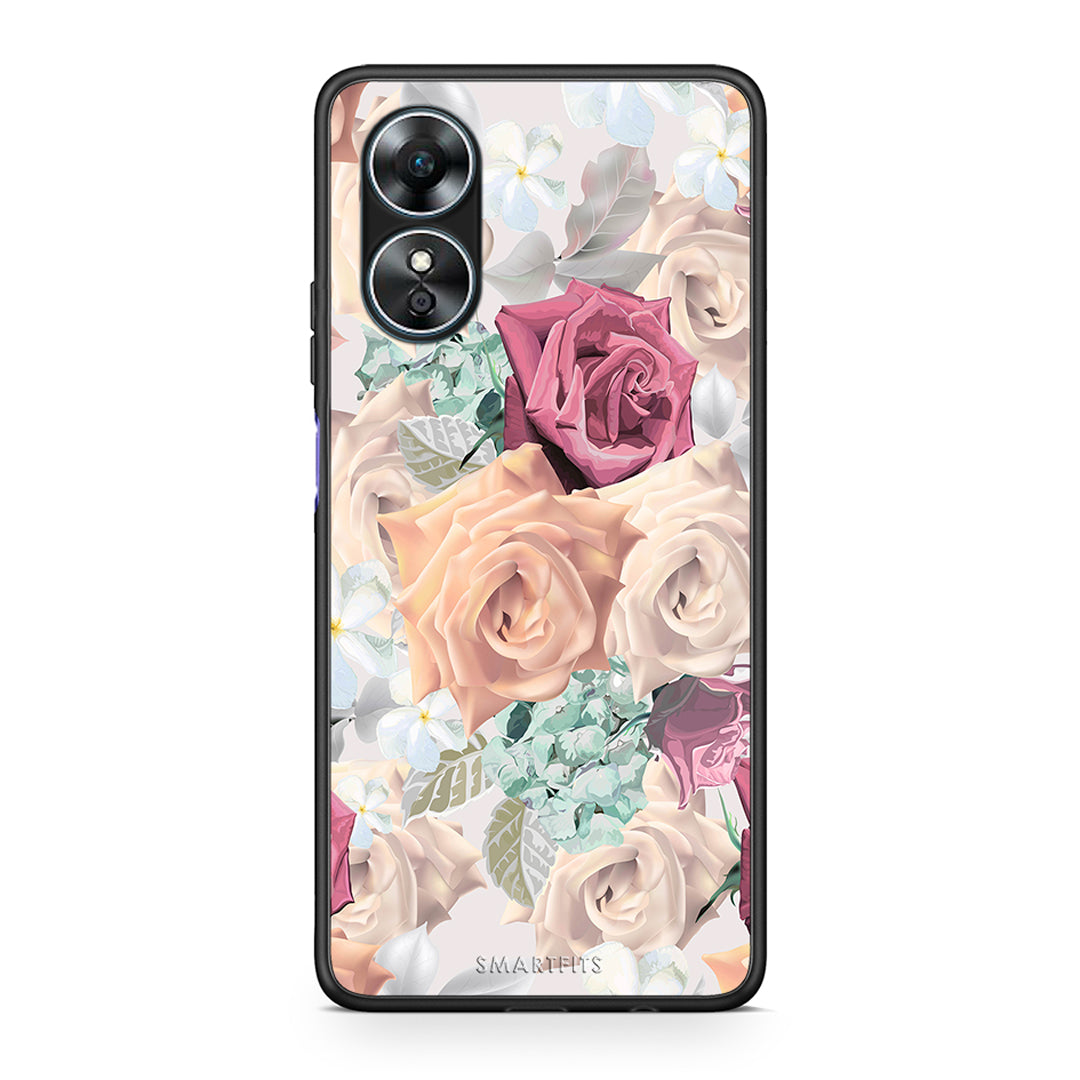 Θήκη Oppo A17 Floral Bouquet από τη Smartfits με σχέδιο στο πίσω μέρος και μαύρο περίβλημα | Oppo A17 Floral Bouquet Case with Colorful Back and Black Bezels