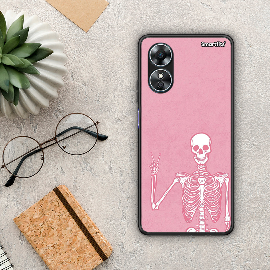 Θήκη Oppo A17 Halloween Motivation από τη Smartfits με σχέδιο στο πίσω μέρος και μαύρο περίβλημα | Oppo A17 Halloween Motivation Case with Colorful Back and Black Bezels